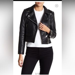 Walter Baker Black Leather Biker Jacket